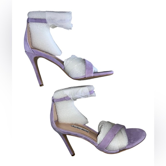 💜 NWB! Charles David Lilac Strappy Heels - Picture 6 of 9